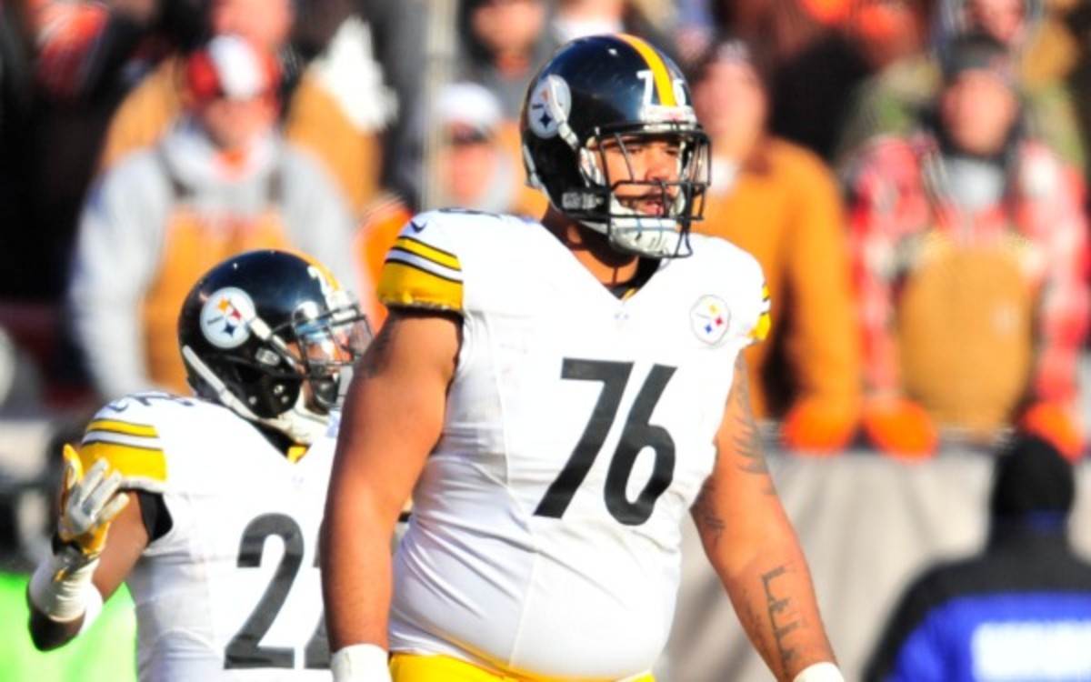 Steelers offensive tackle Mike Adams was stabbed in an apparent robbery attempt. (Getty Images)