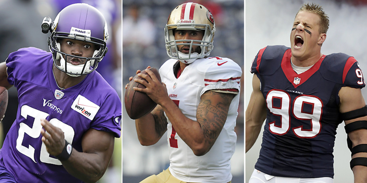Adrian Peterson won MVP, J.J. Watt was Defensive Player of the Year and Colin Kaepernick was one of the most electrifying new stars to emerge in 2012