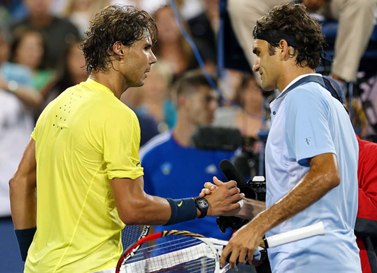 No. 2 Rafael Nadal (left) and No. 7 Roger Federer could meet in the quarterfinals of the U.S. Open.