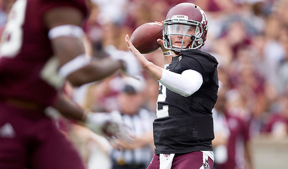 Johnny Manziel reportedly was ticketed for parking his car the wrong way. (Ronald Martinez/Getty Images)