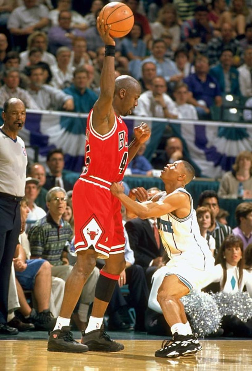 Michael Jordan and Tyrone "Muggsy" Bogues