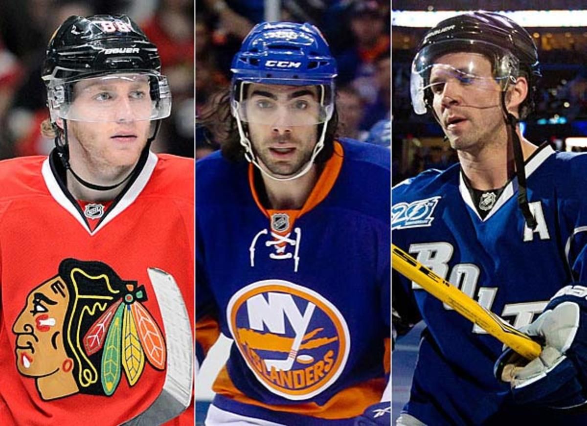 Patrick Kane, Matt Moulson. Martin St. Louis are 2013 Lady Byng Trophy finalists