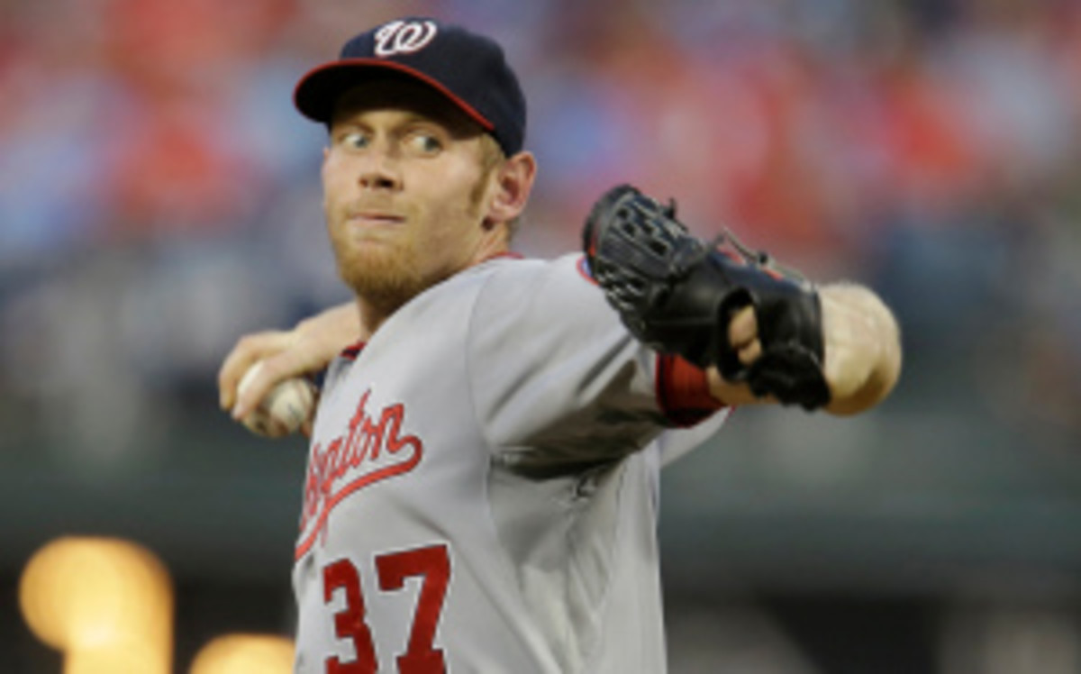 Stephen Strasburg is scheduled to return to the mound Thursday for the Nats' home game vs. the Marlins.  (Chris Gardner/Getty Images)