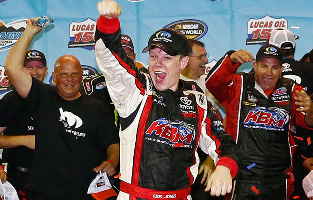 At 17 years, four months, Erik Jones became the youngest winner in the NASCAR Truck Series.