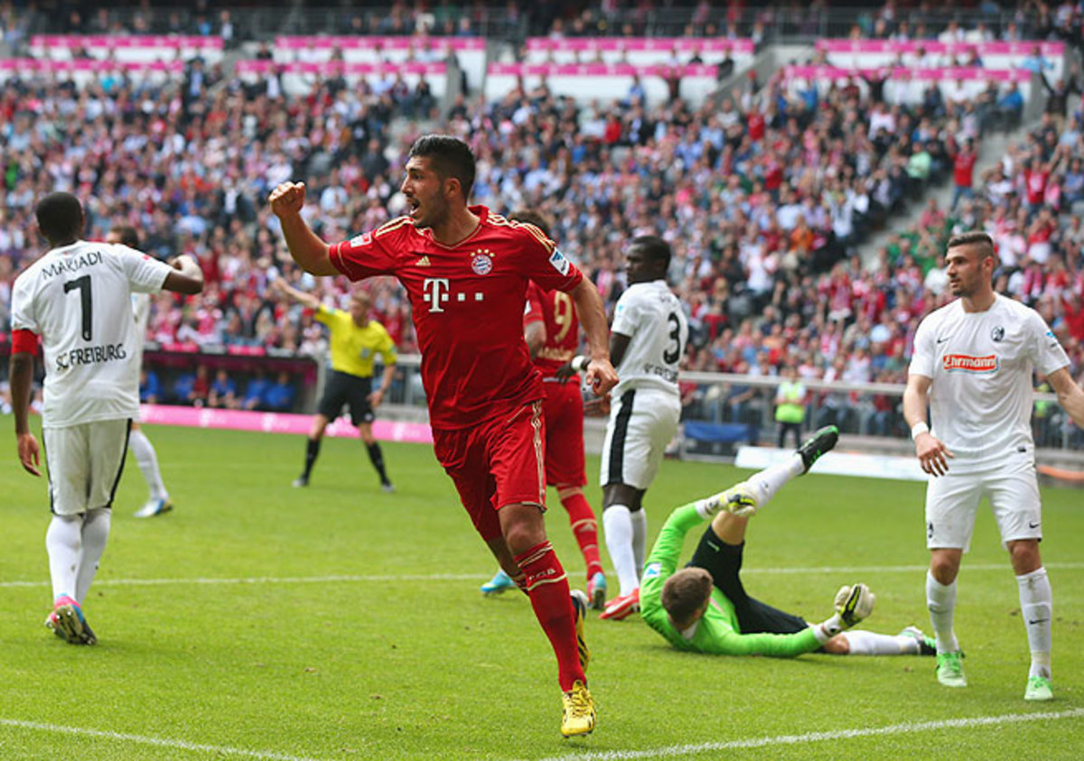 Emre Can scored the goal that put Bayern over the top against Freiburg for its 14th straight league win.