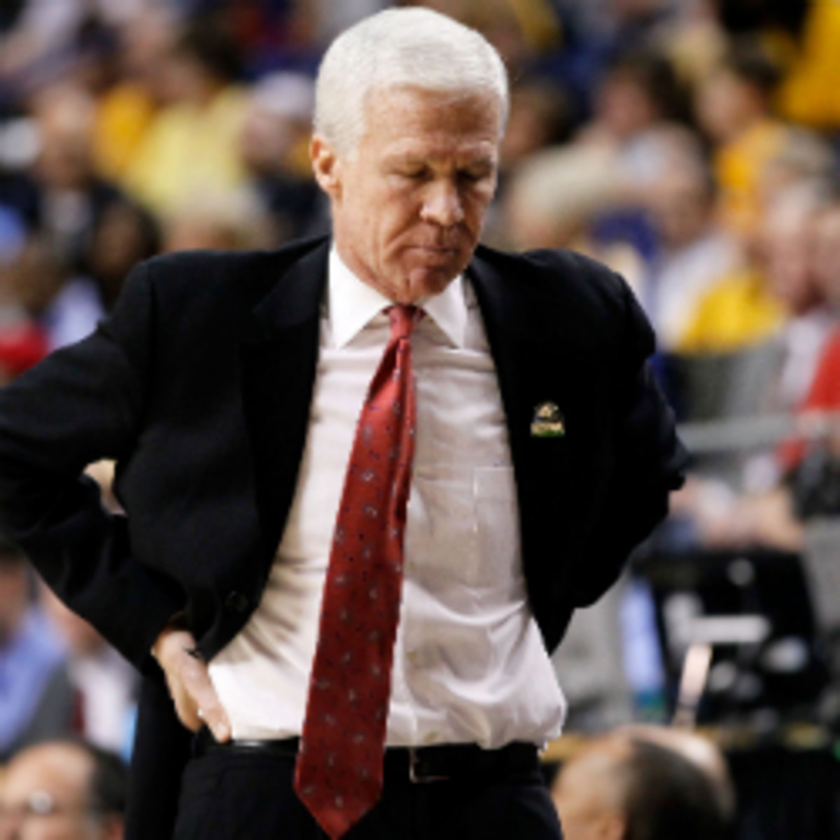 Davidson, whose men's basketball program is lead by coach Bob McKillop, is close to joining the Atlantic-10 conference. (Kevin C. Cox/Getty Images)