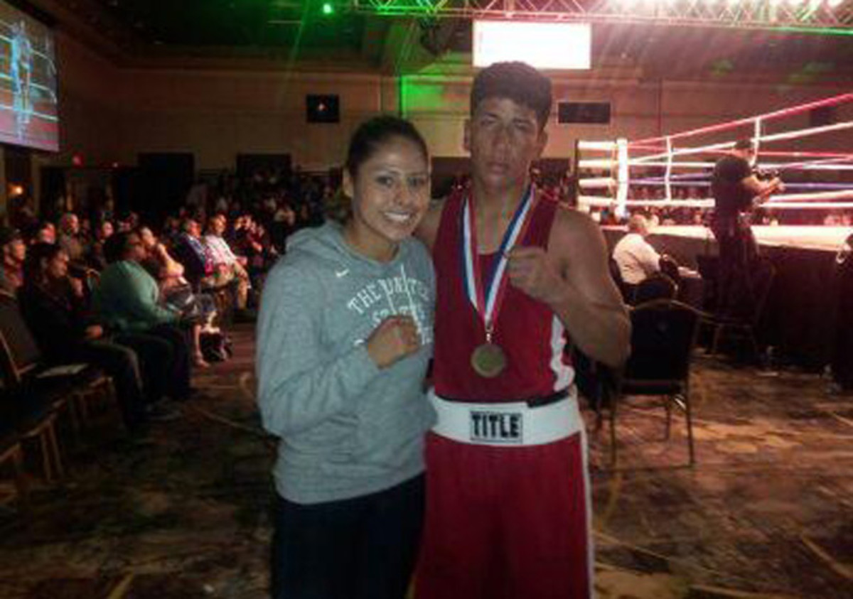Alexis Urbina (right) had recently won USA Boxing's 141-pound Youth Men's Division in April.