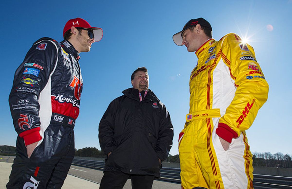 Marco Andretti (left) is part of racing royalty by birthright, but Ryan Hunter-Reay's success could put him front and center.