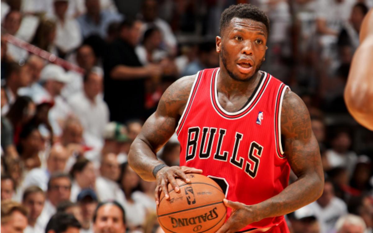 Bulls guard Nate Robinson is reportedly receiving interest from the Knicks and Nuggets. (Issac Baldizon/NBA/Getty Images)