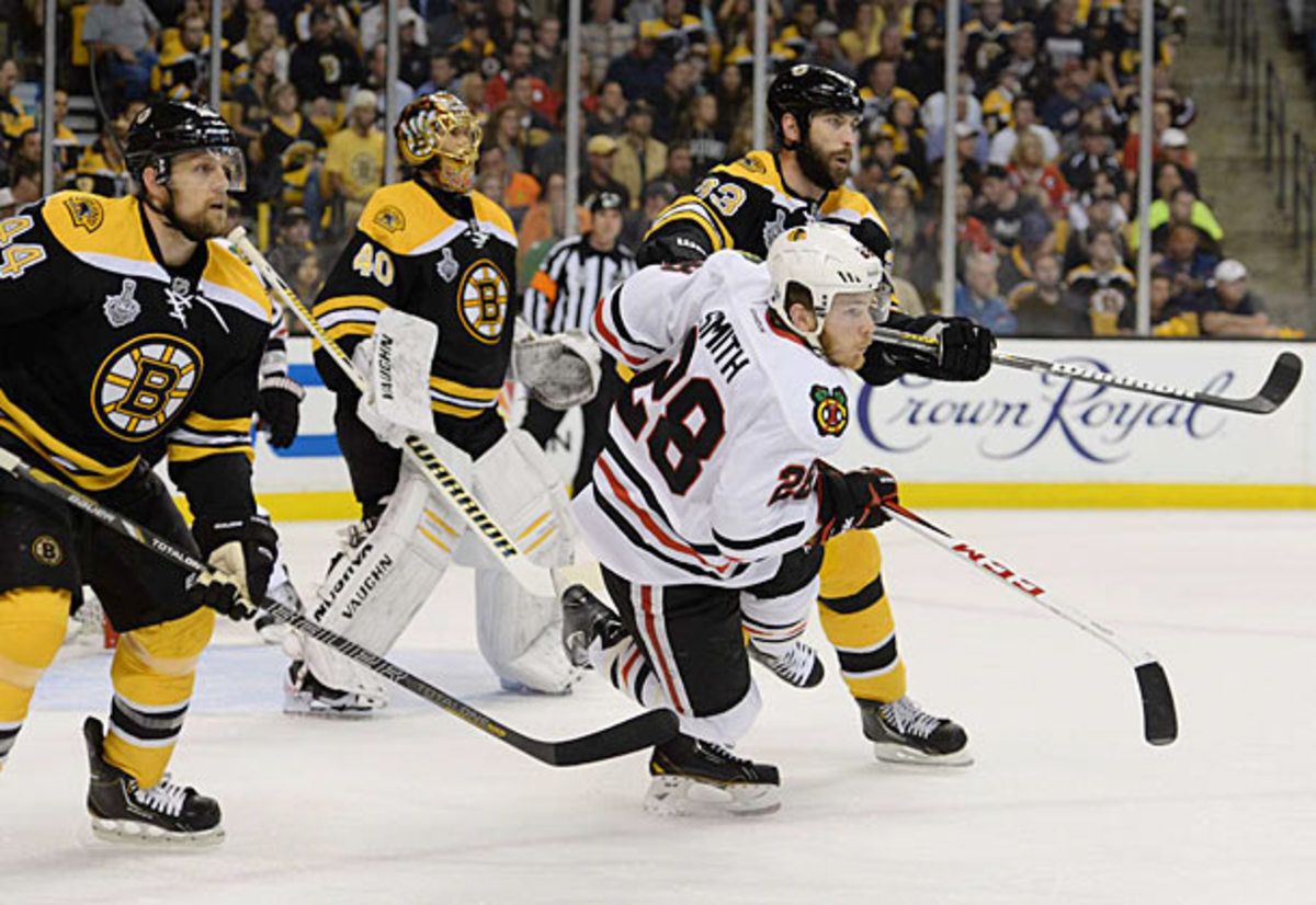 Ben Smith of the Chicago Blackhawks