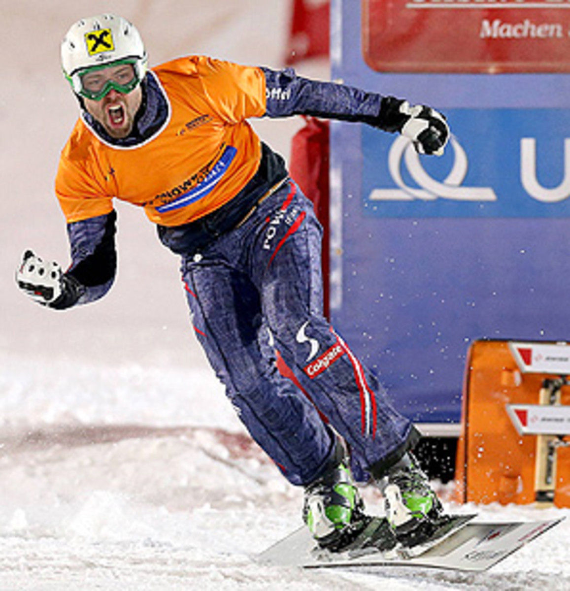 Andreas Prommegger's victory in the parallel slalom event was his tenth World Cup win.