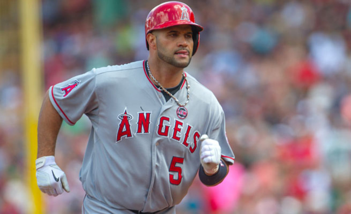 Albert Pujols was hitting .258 with 17 homers and 64 RBIs before a foot injury ended his campaign.