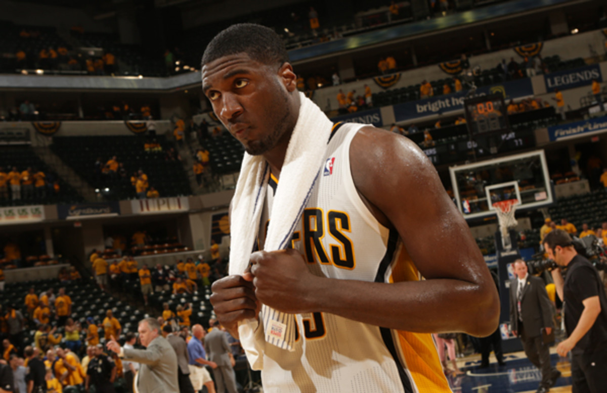 Roy Hibbert has apologized for comments made after a Game 6 win over the Heat. (Ron Hoskins/Getty Images)