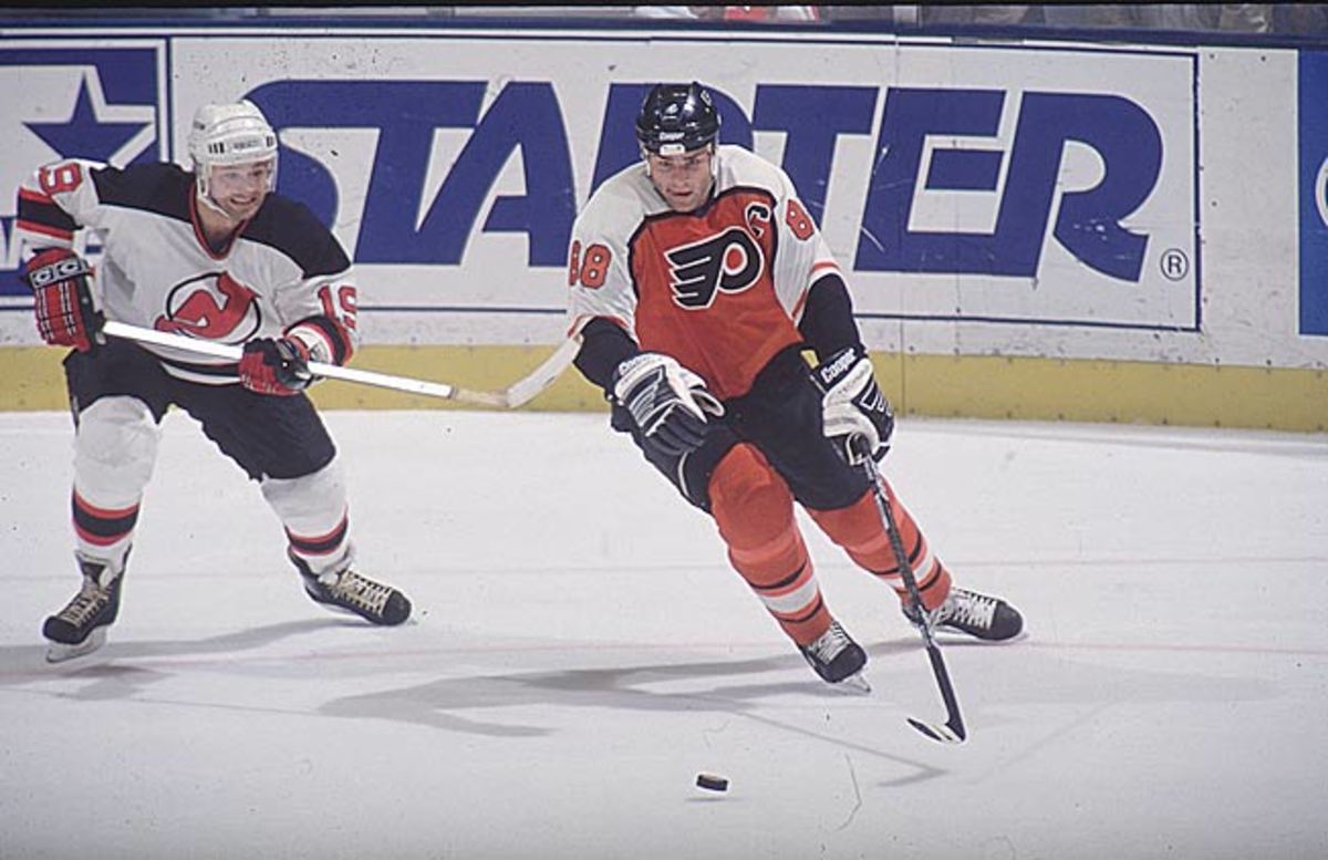 Though his career was cut short by injury, Eric Lindros was a formidable presence early in his career.