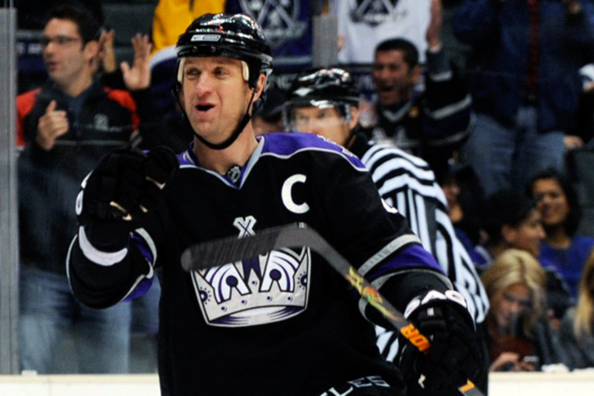Rob Blake served as the Los Angeles Kings' captain from 1996-2001 and 2006-08. (AP)