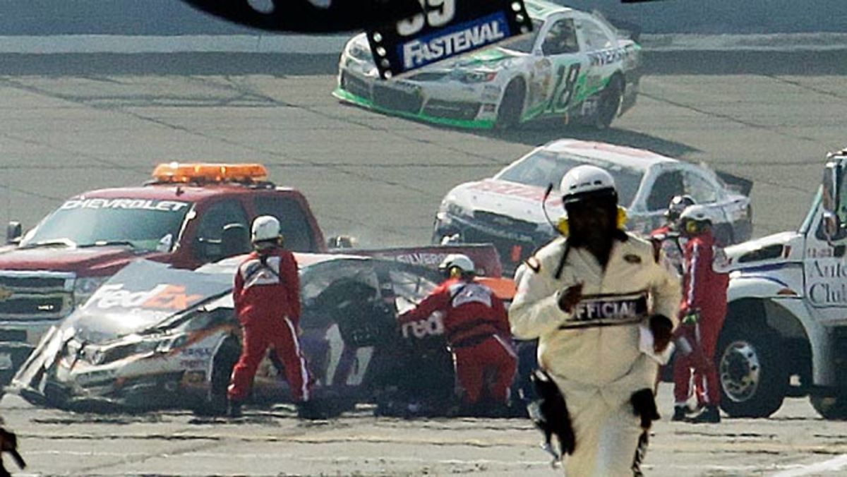 Denny Hamlin has missed the last four races with a compression fracture in his lower back.