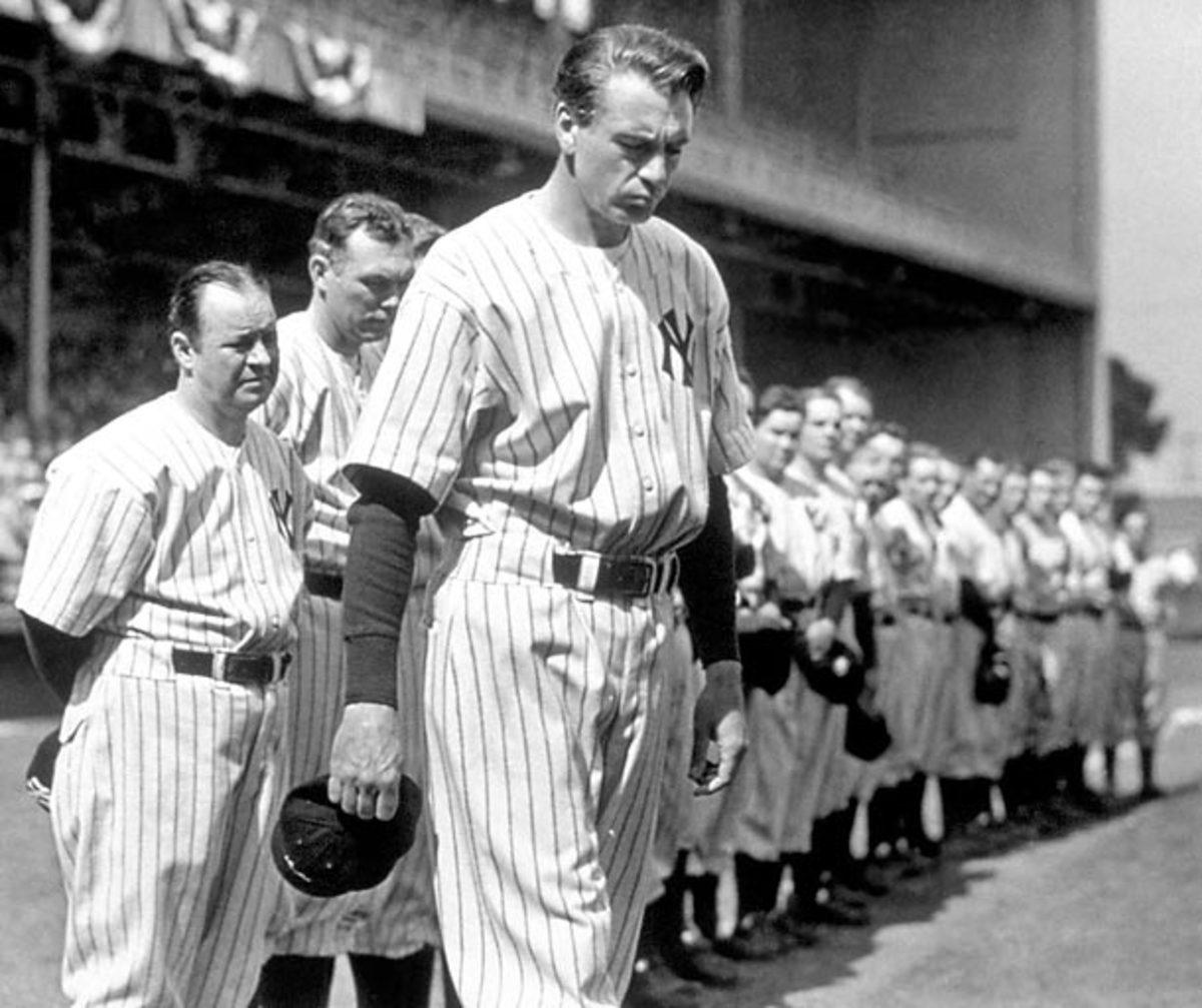 Gary Cooper as Lou Gehrig in The Pride of the Yankees
