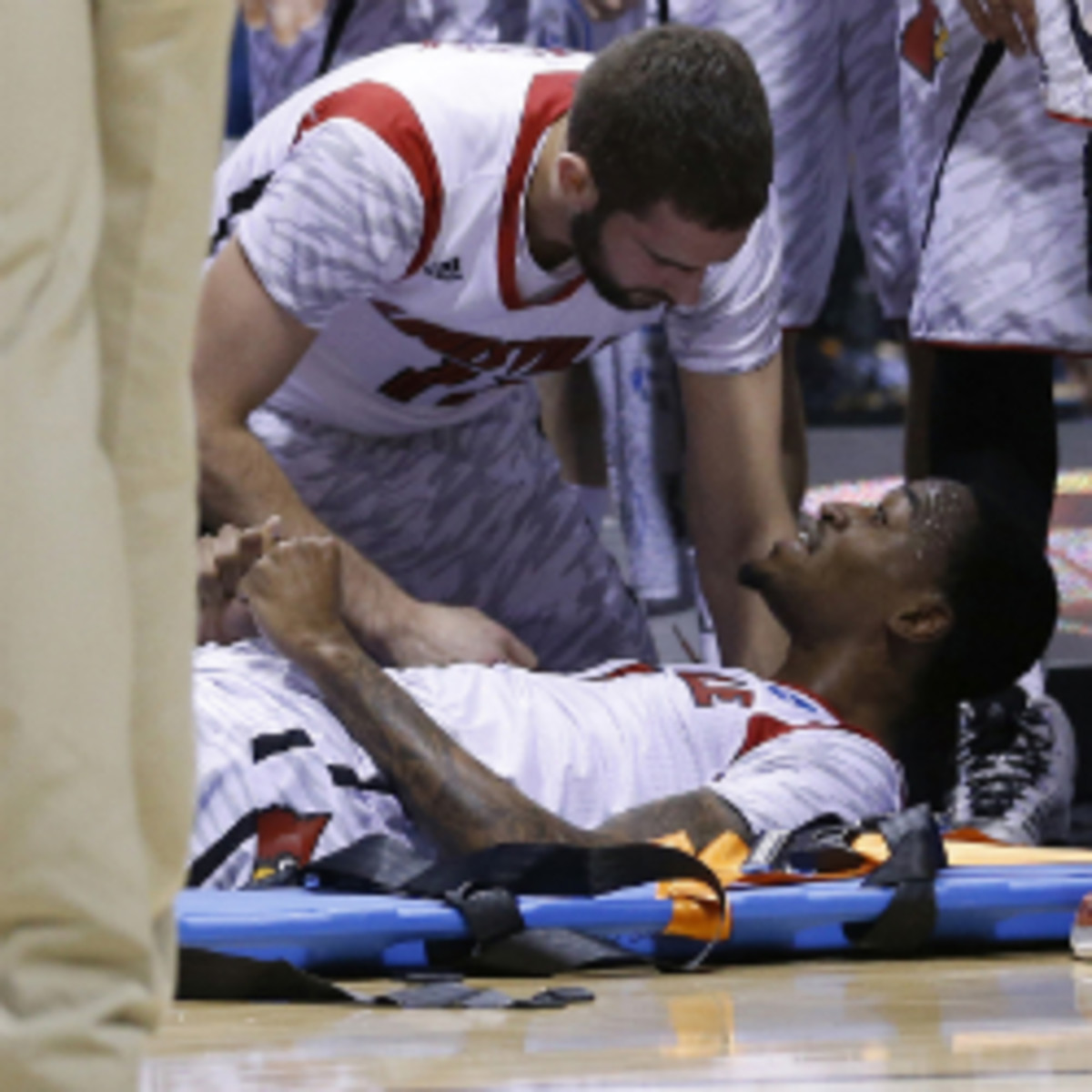 After being brutally injured on Sunday, Louisville's Kevin Ware said Monday that he expects to be "fine." (MCT/Getty Images)