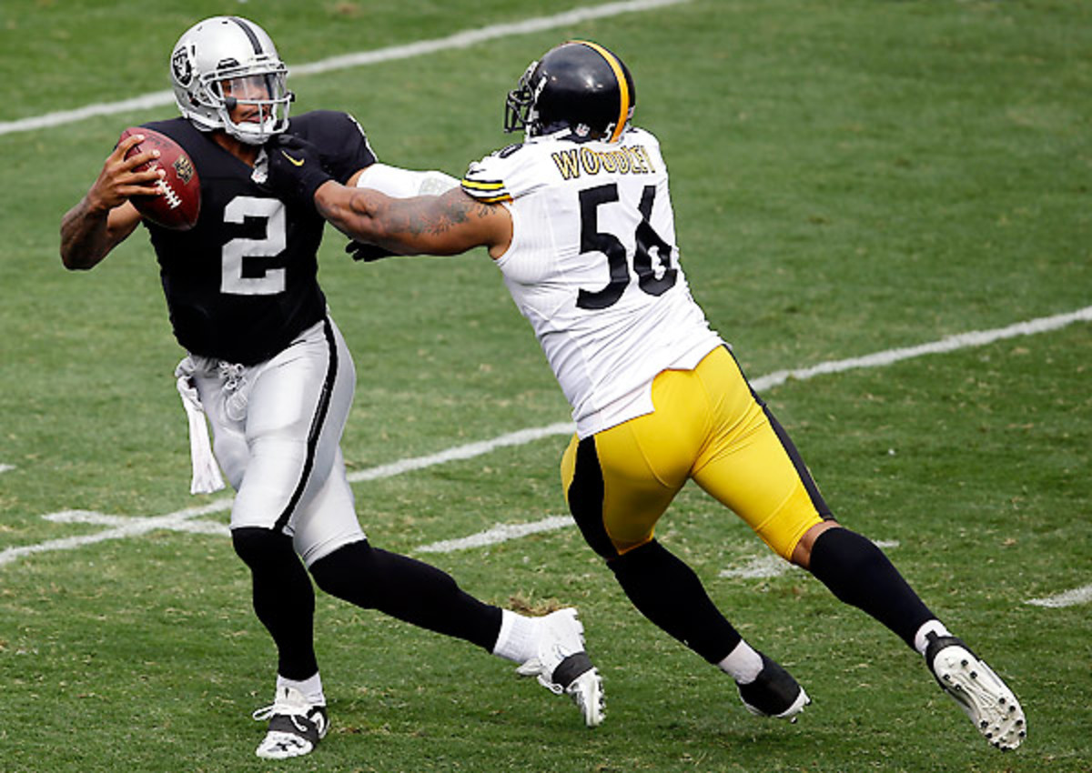 LaMarr Woodley's sack totals have fallen in recent years, down to just nine in the past two seasons.