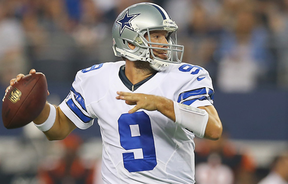 Tony Romo passed for 4,903 yards last season and 28 touchdowns, but 19 interceptions, too.