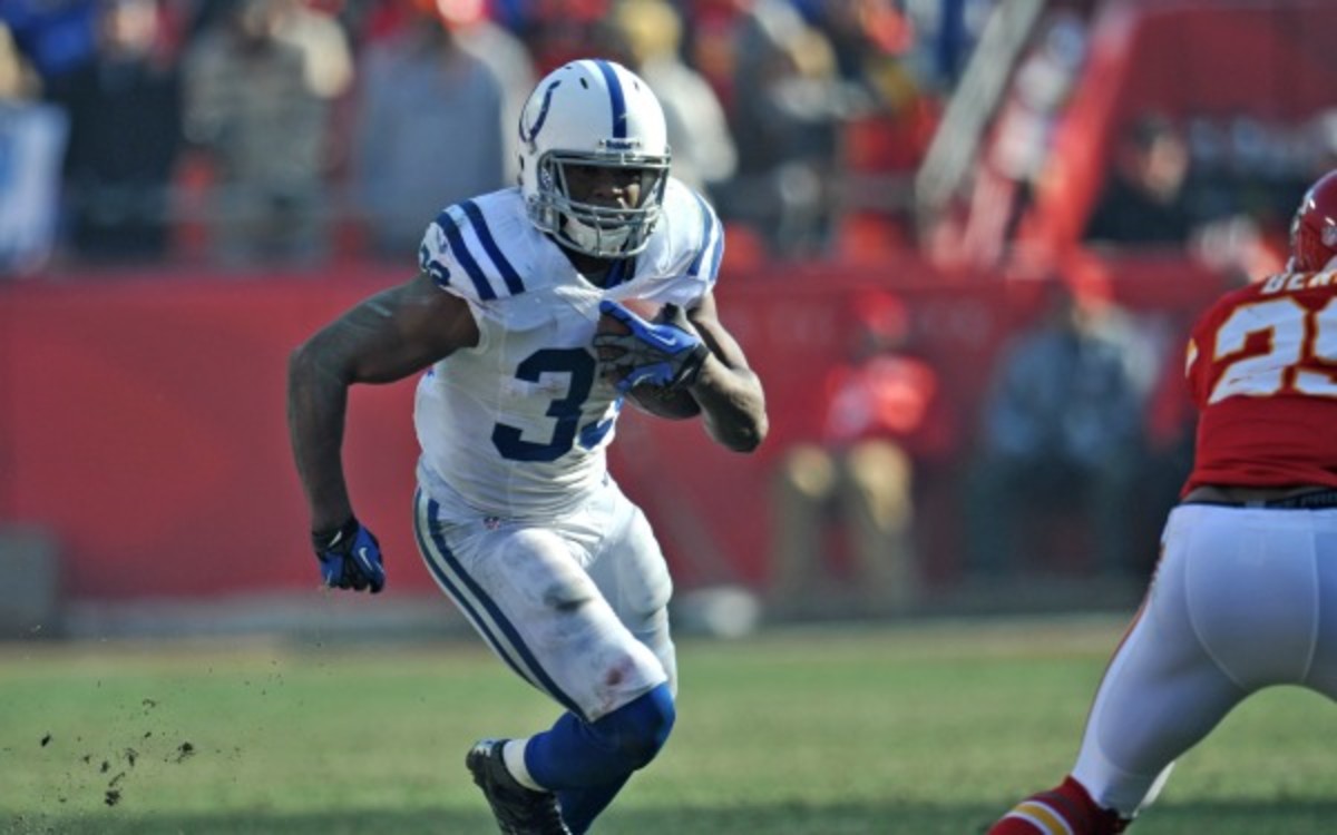 Colts running back Vick Ballard will miss the rest of the season with a knee injury. (Peter G. Aiken Getty Images