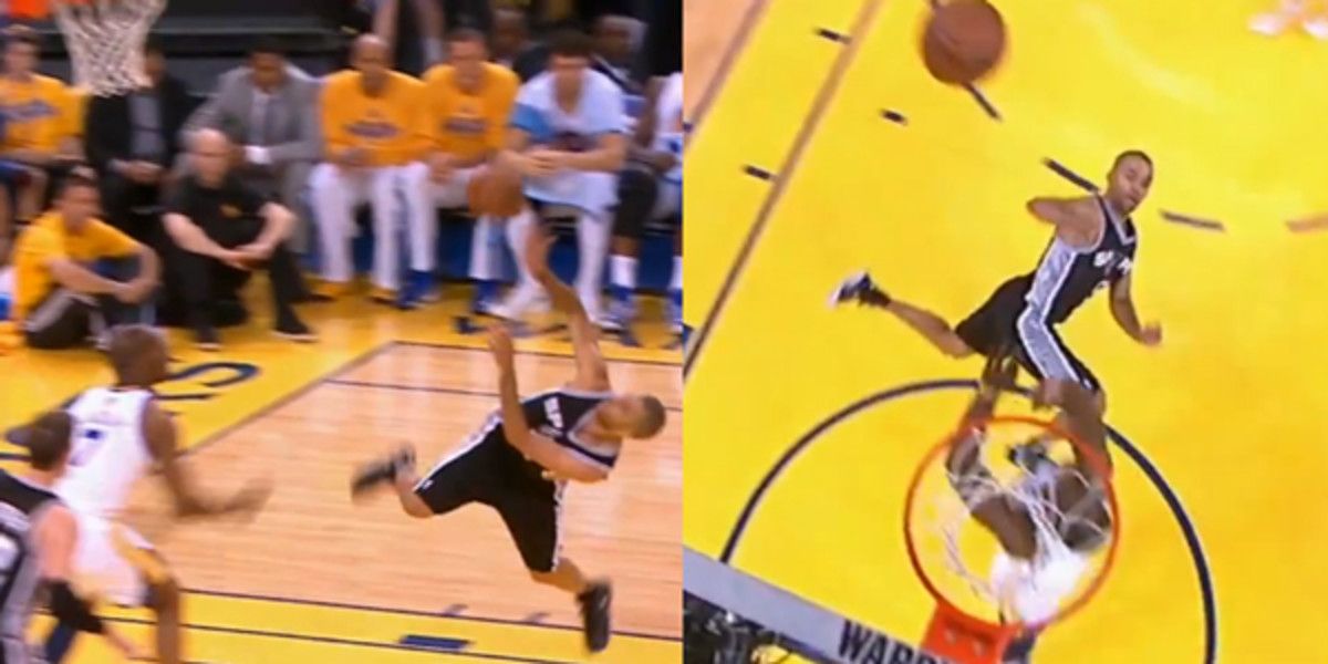 Two looks at Tony Parker's impossible flip shot. (ESPN)