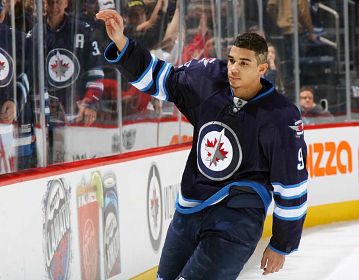 Evander Kane of the Winnipeg Jets