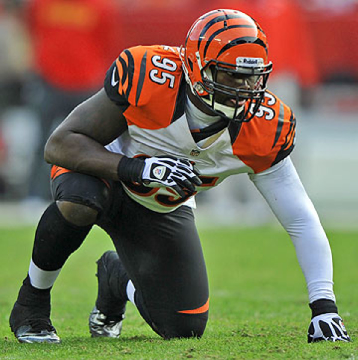 Wallace Gilberry is the next man up for the Bengals on the defensive line. (Peter G. Aiken/Getty Images)