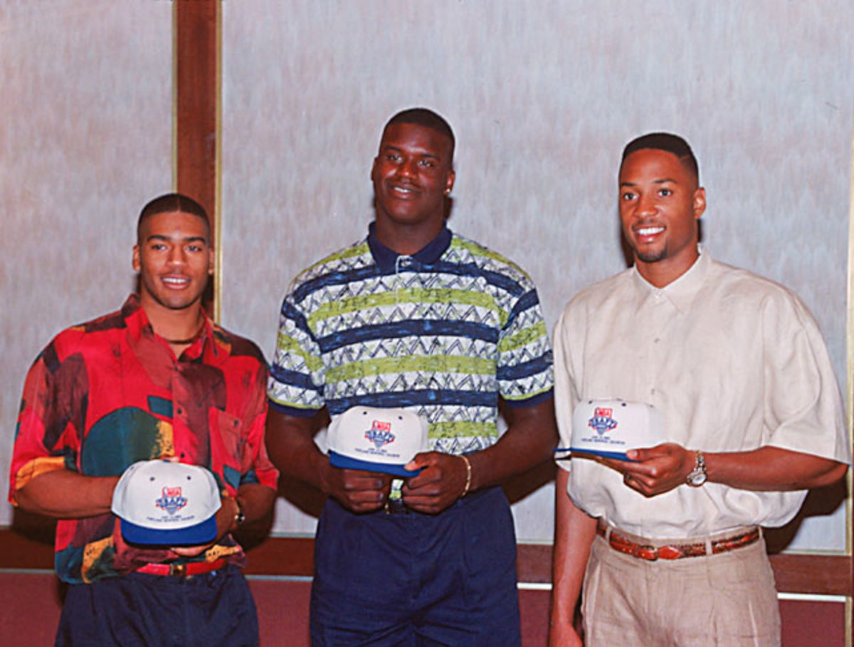  Jim Jackson, Shaquille O'Neal and Alonzo Mourning