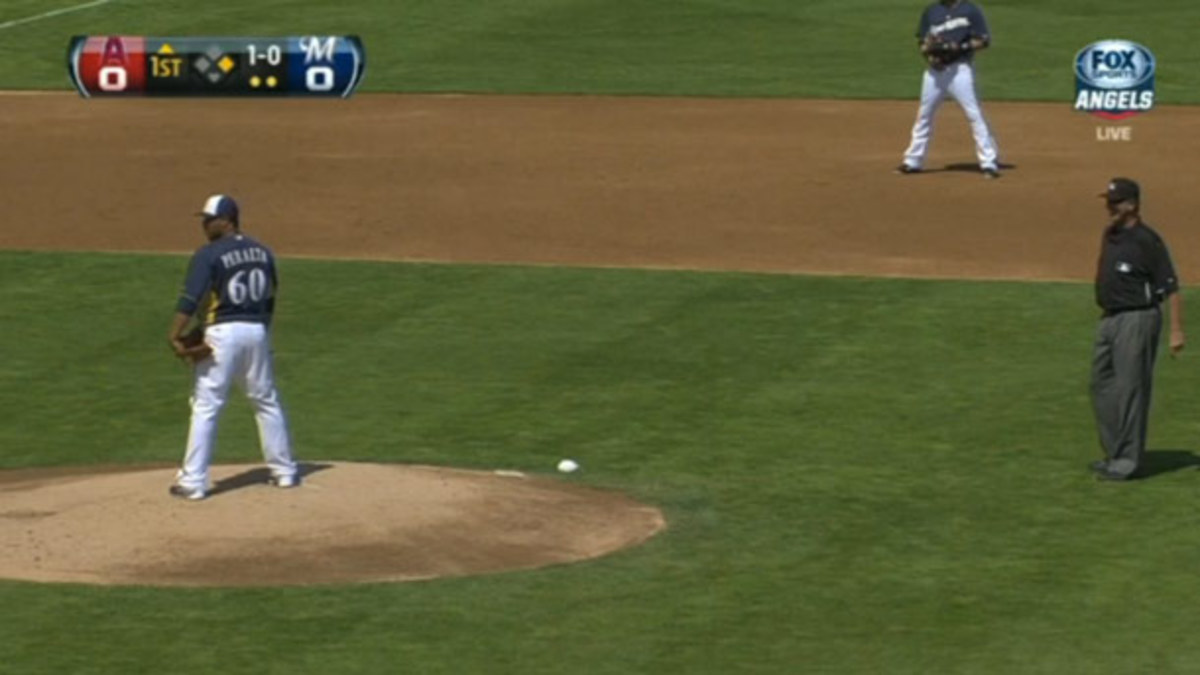 An MLB umpire made an adjustment on the fly after the home-plate ump had to get medical attention. (MLB.com)