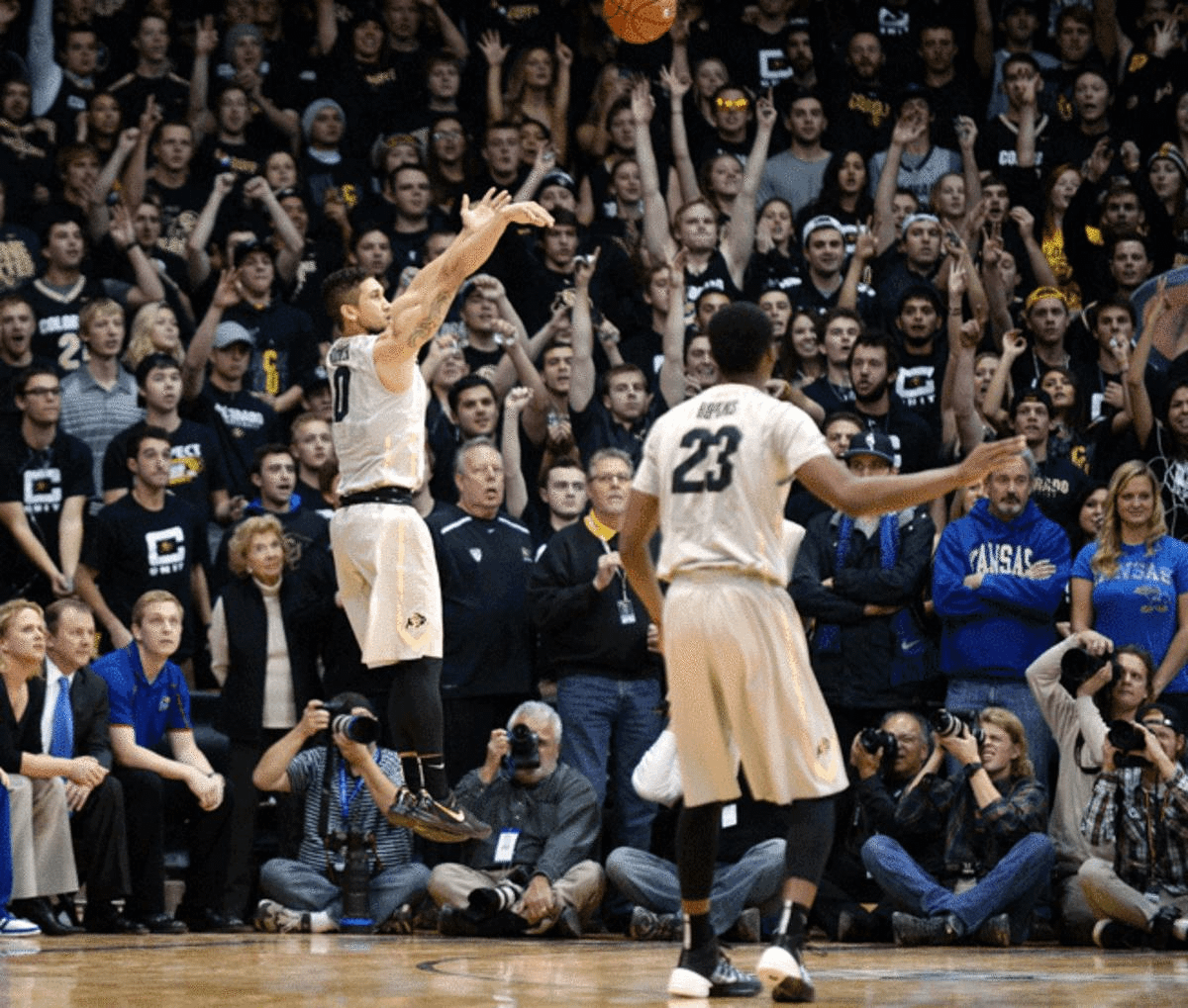 Askia Booker's three-pointer at the buzzer beat Kansas on Saturday, giving Colorado its signature win.