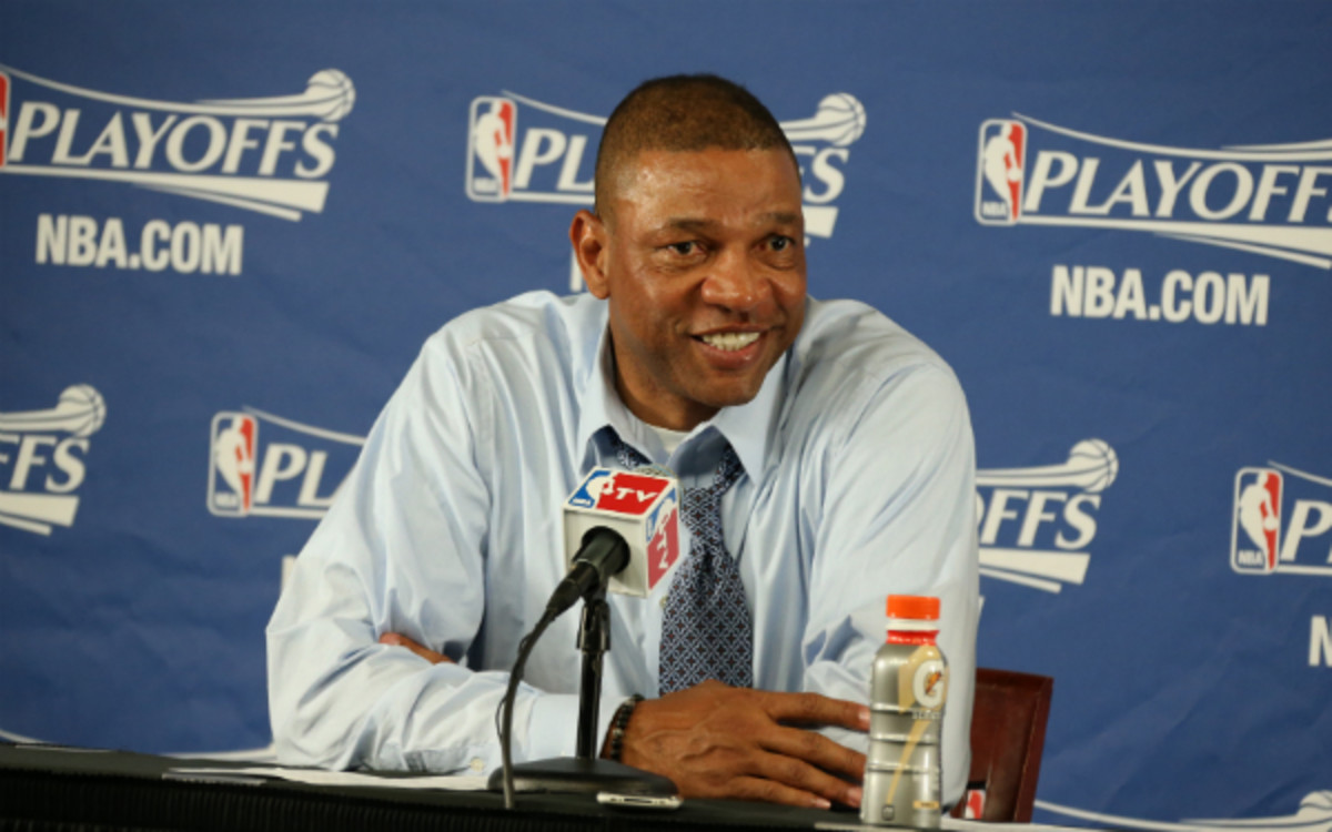 Celtics coach Doc Rivers declined to address his future with the Celtics on Sunday. (Nathaniel S. Butler/Getty Images)