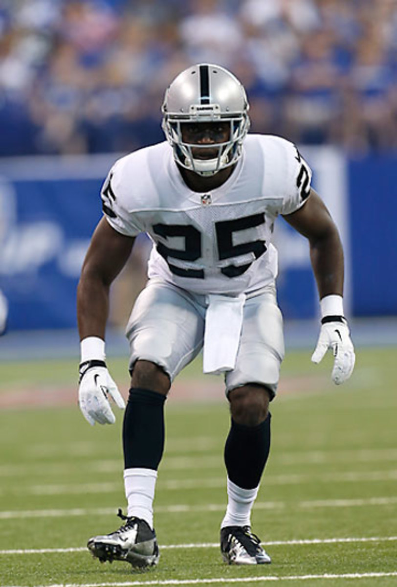 Hayden had more than two dozen snaps on defense and special teams and had his NFL moment against Reggie Wayne. (AJ Mast/AP)