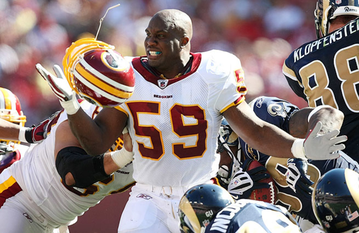 London Fletcher has played 15 years in the NFL, spending time with the Redskins, Bills and Rams.