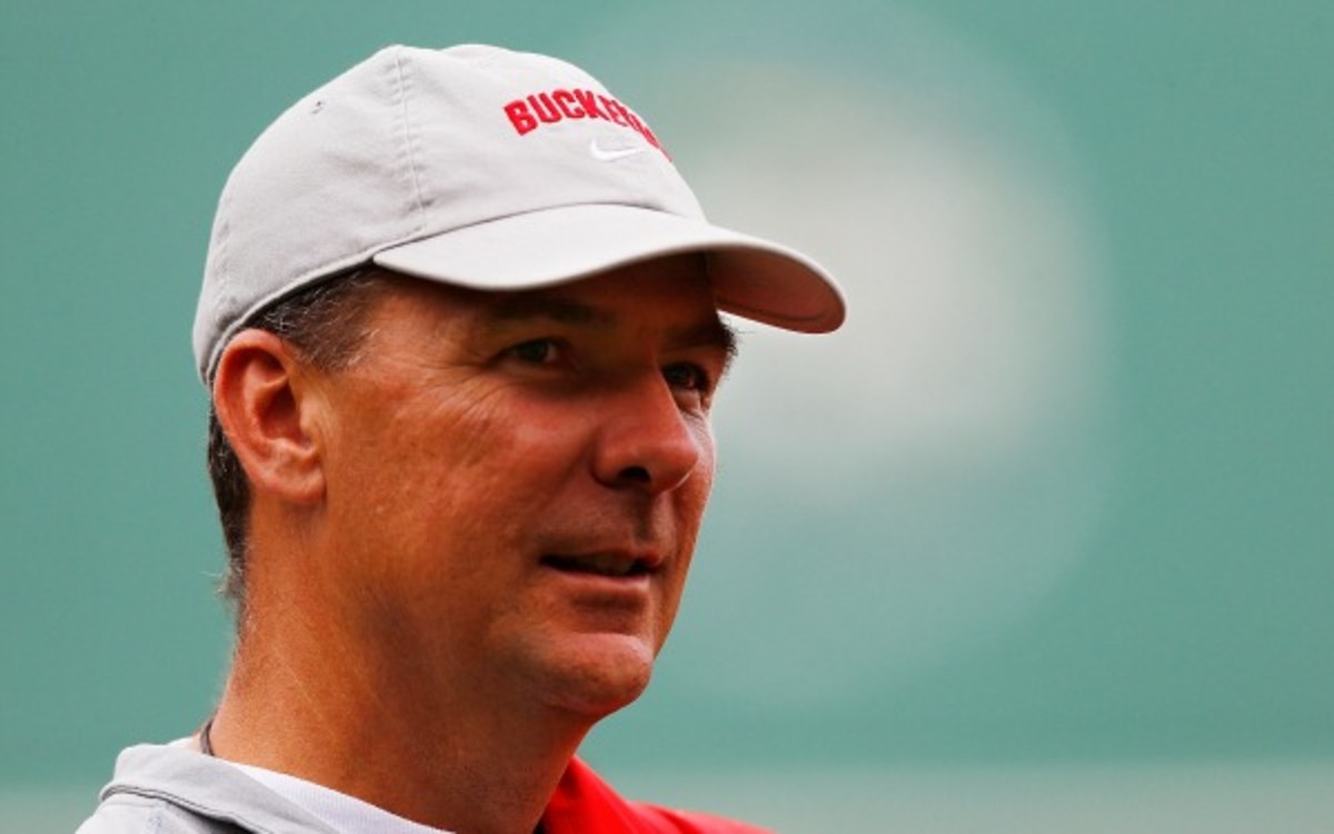 Urban Meyer had nothing to say when asked about his feelings on Aaron Hernandez. (Jared Wickerham/Getty Images)