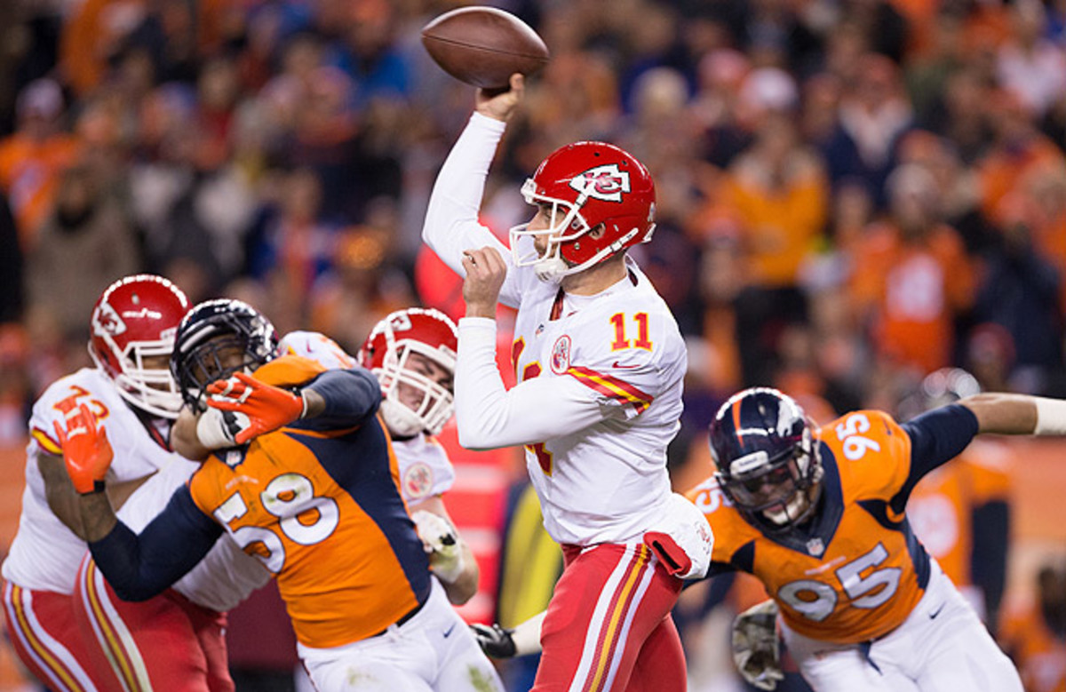Alex Smith threw for 230 yards, with two TDs and no interceptions in the Chiefs' Week 11 loss to the Broncos.