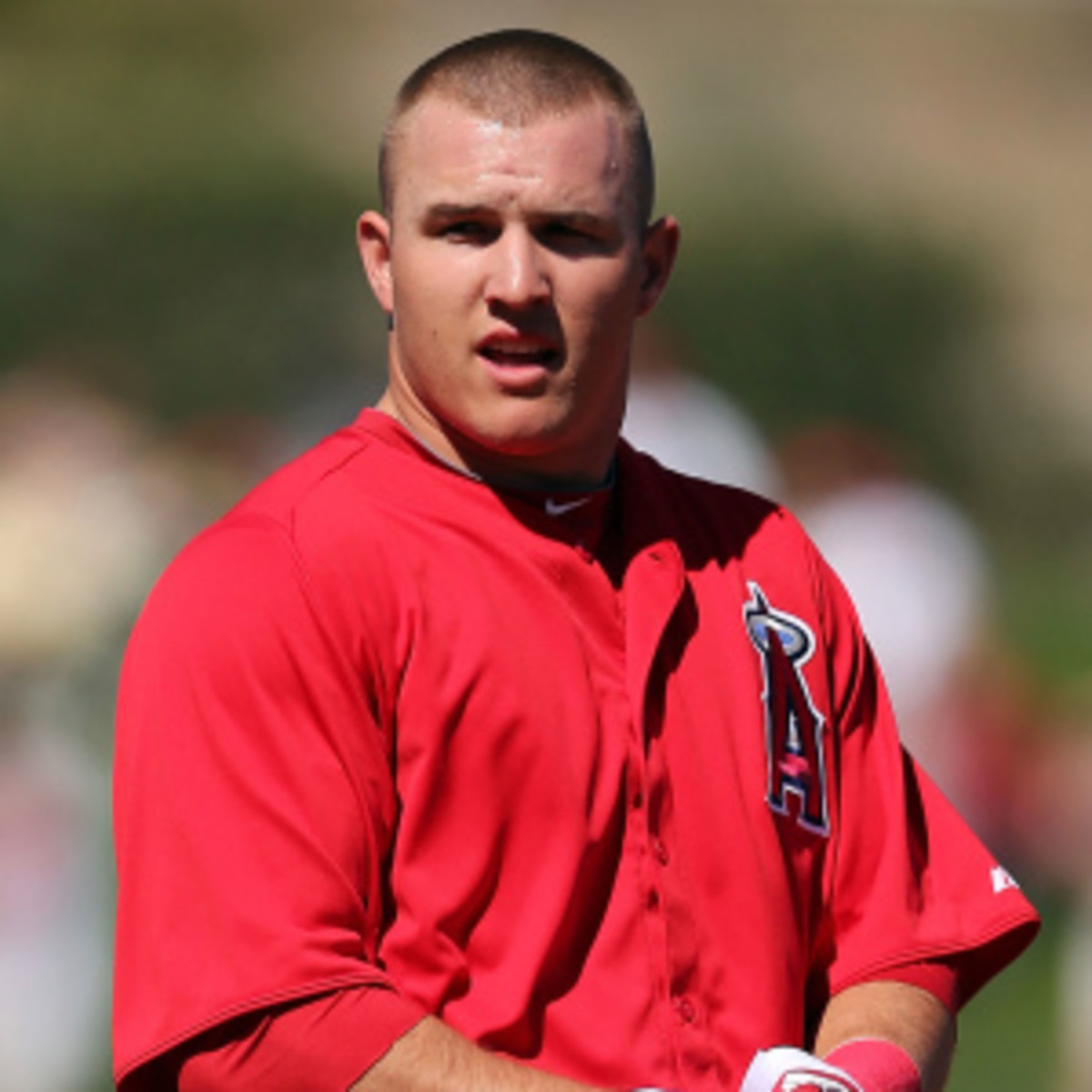 Mike Trout donated $20,000 to upgrade the athletic field at his high school. (Christian Petersen/Getty Images)