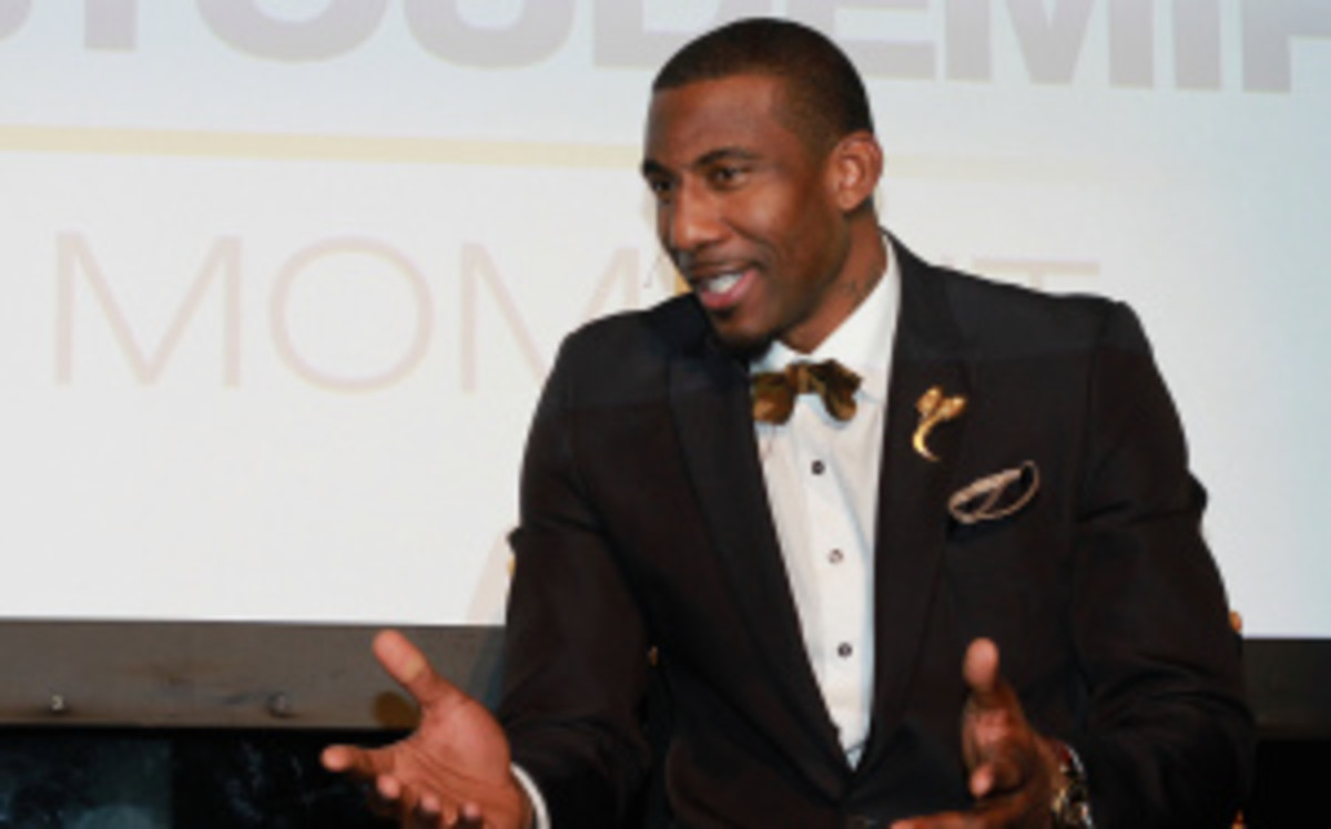 Amare Stoudemire met with Shimon Peres on Thursday and was urged by Israel's president to play for the country's national team. (Jerritt Clark/Getty Images)