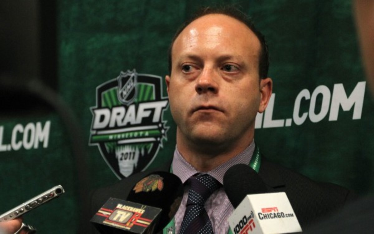 Stan Bowman signed a two-year contract extension with the Blackhawks. (Bruce Bennett/Getty Images)