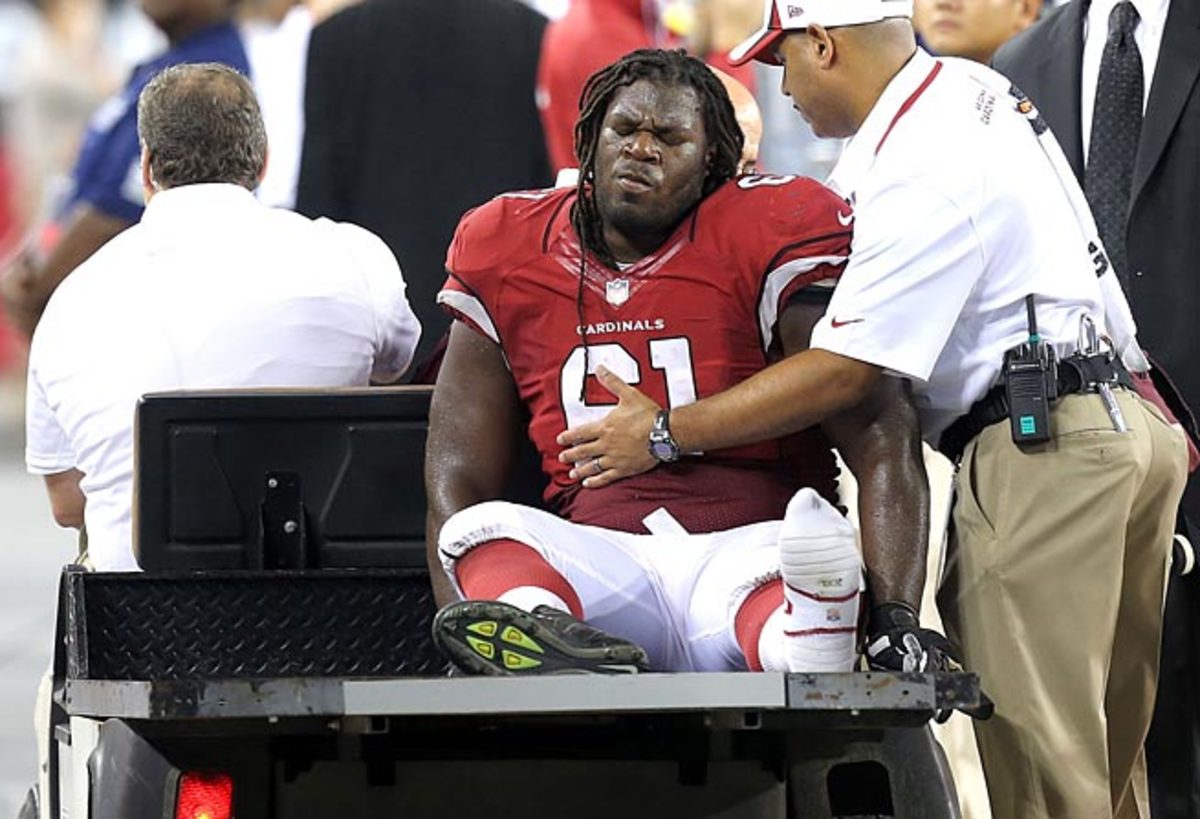 Cooper, the seventh overall pick in the draft, was injured in Saturday night's 24-7 preseason loss.