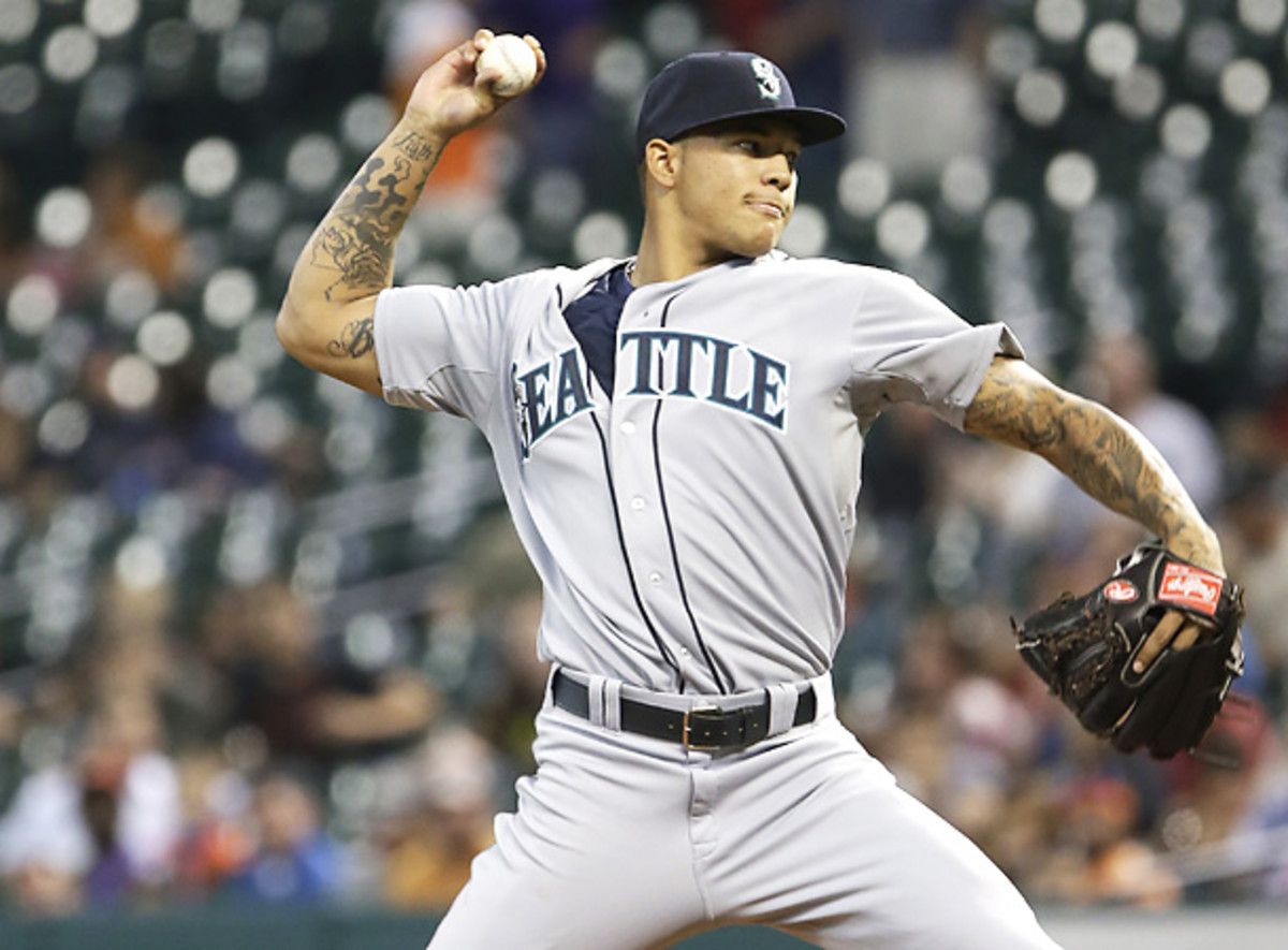Taijuan Walker was pitched five strong innings against the Astros on Friday night. [Pat Sullivan/AP]
