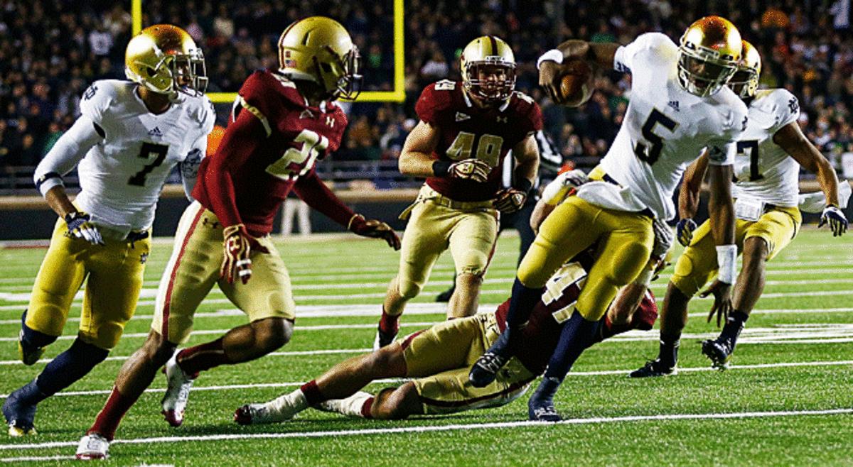 Notre Dame and Boston College last met in 2012 and are set to open at Fenway Park in 2015.