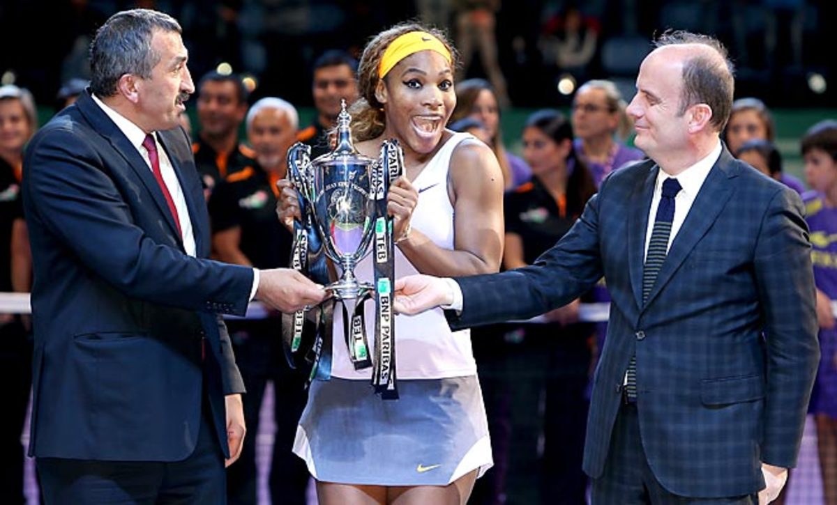Serena Williams became the first to defend a WTA title since Justine Henin in 2007.