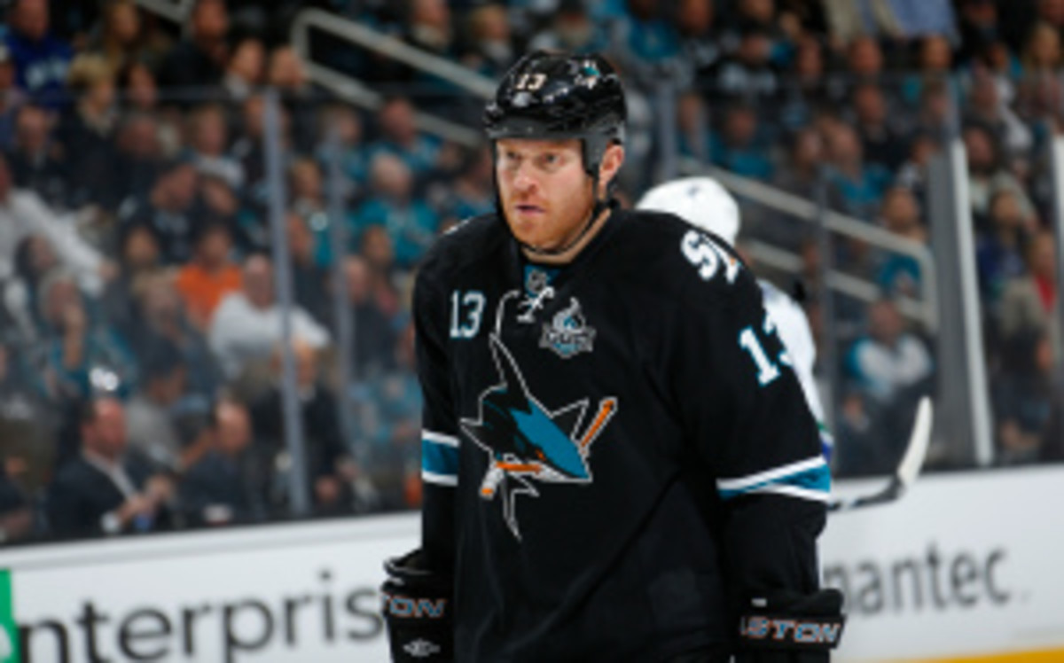 Raffi Torres re-signed with the Sharks on Thursday. (Rocky Widner/Getty Images)