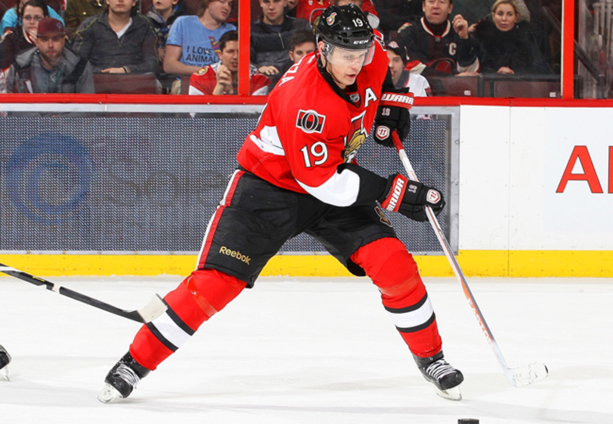 Ottawa's Jason Spezza hopes to return before the end of the season after having back surgery (Jana Chytilova/Getty Images).