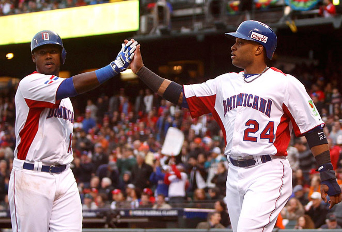 Hanley Ramirez (left) and Robinson Cano contributed to the Dominican Republic's gregarious mood.