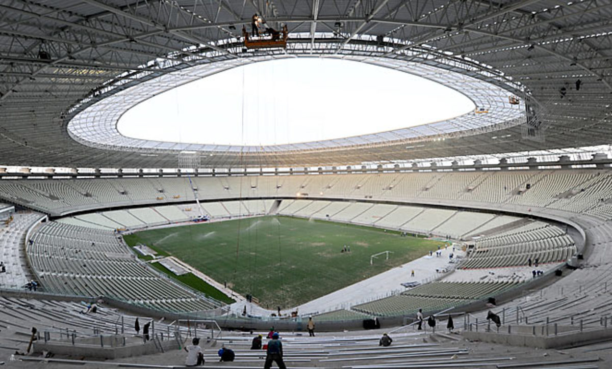 The Arena Castelao in Fortaleza, Brazil, one of six 2014 World Cup stadiums hosting the Confederations Cup in 2013.