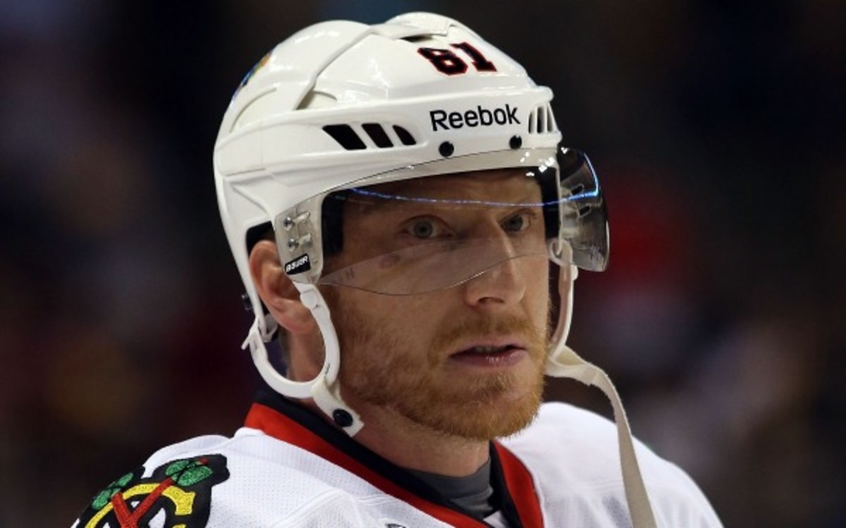 An upper body injury kept Marian Hossa out of Game 3. (Bruce Bennett/Getty Images)