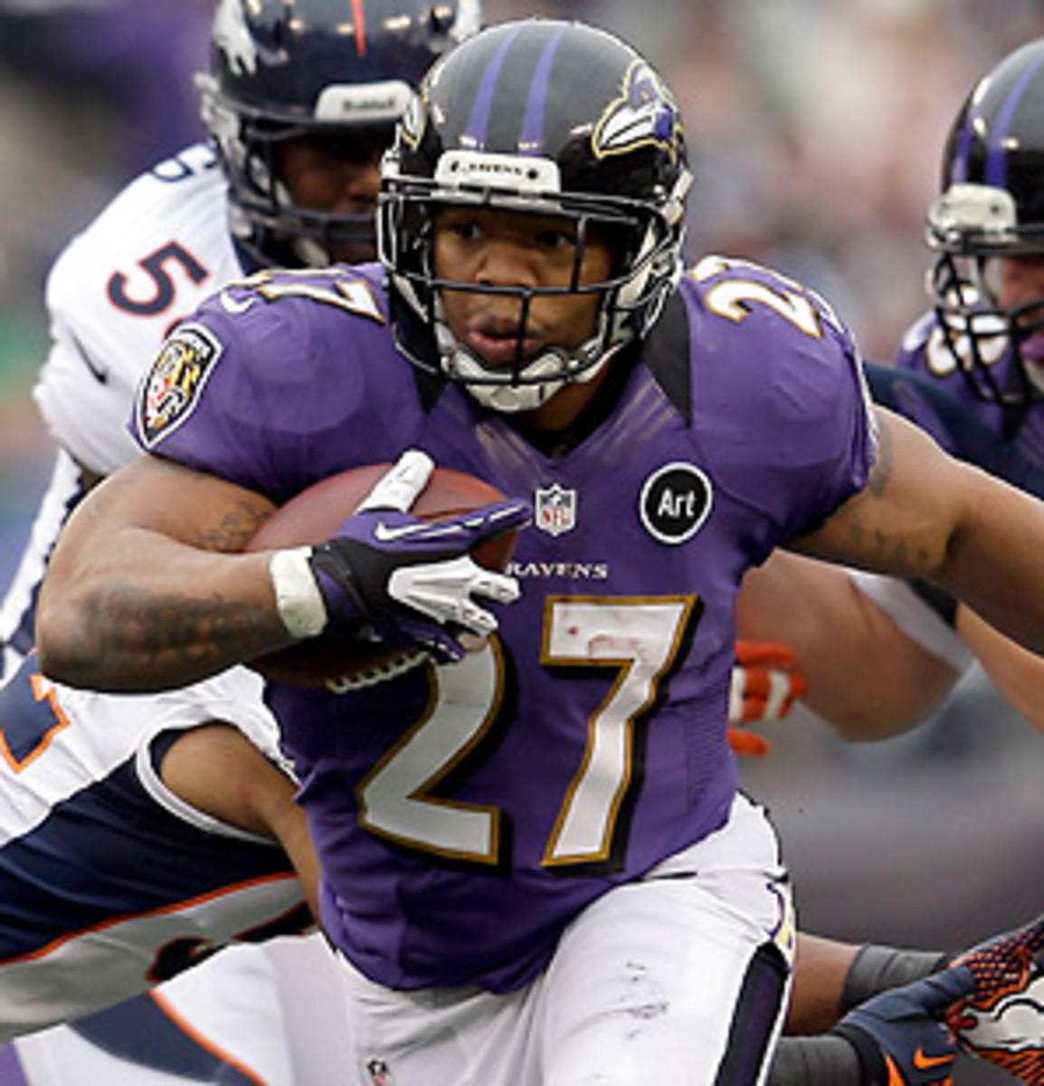 Ray Rice could exploit the Colts' run defense with his cutback abilities. (Rob Carr/Getty Images)