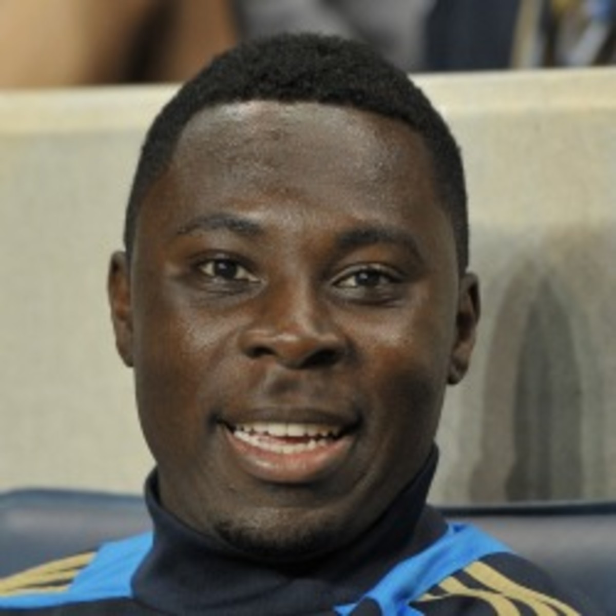 Freddy Adu #11 of the Philadelphia Union sits on the bench. (Photo by Drew Hallowell/Getty Images)